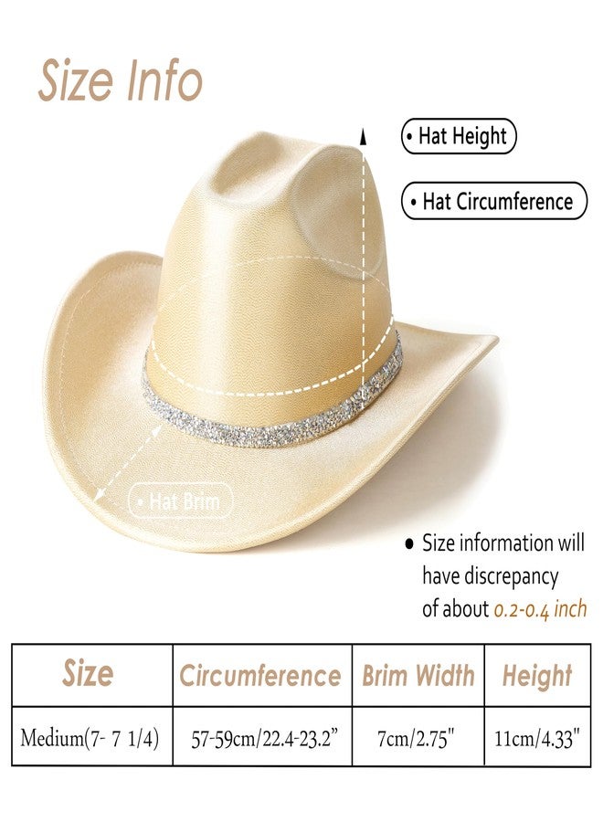 Lisianthus Glitter Cowboy Hat for Women and Men Party Disco Cowgirl Hat Gold - Image 5